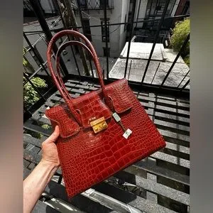 FRANCESCO ROGANI ケリーバッグ　赤 FRANCESCO ROGANI ケリーバッグ 赤